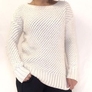 American Eagle Knitted Scoop Neck Cream Sweater